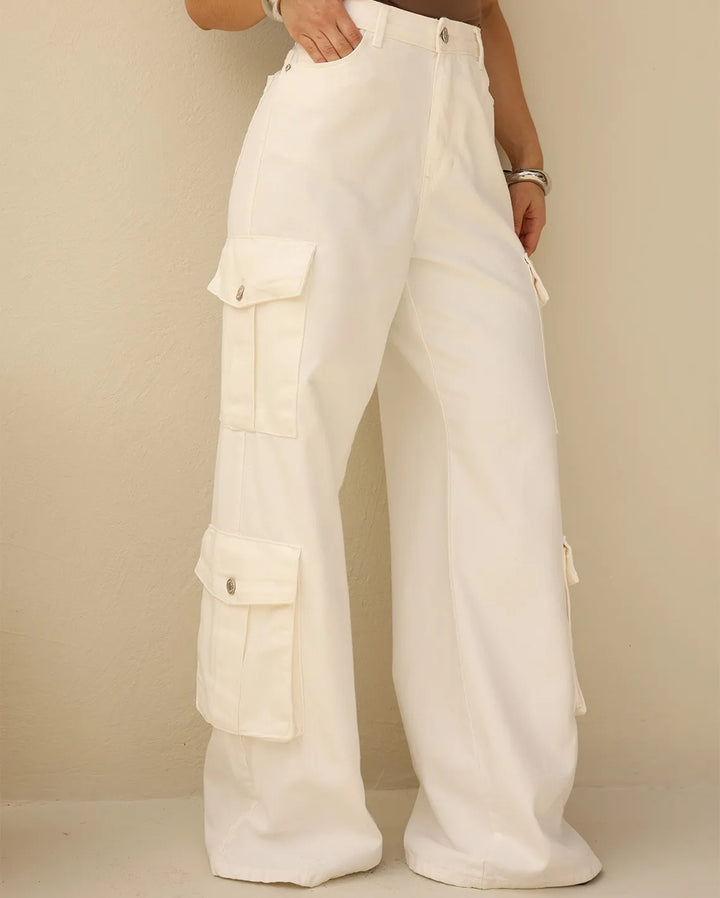 Calça Jeans Wide Leg Cargo 24729
