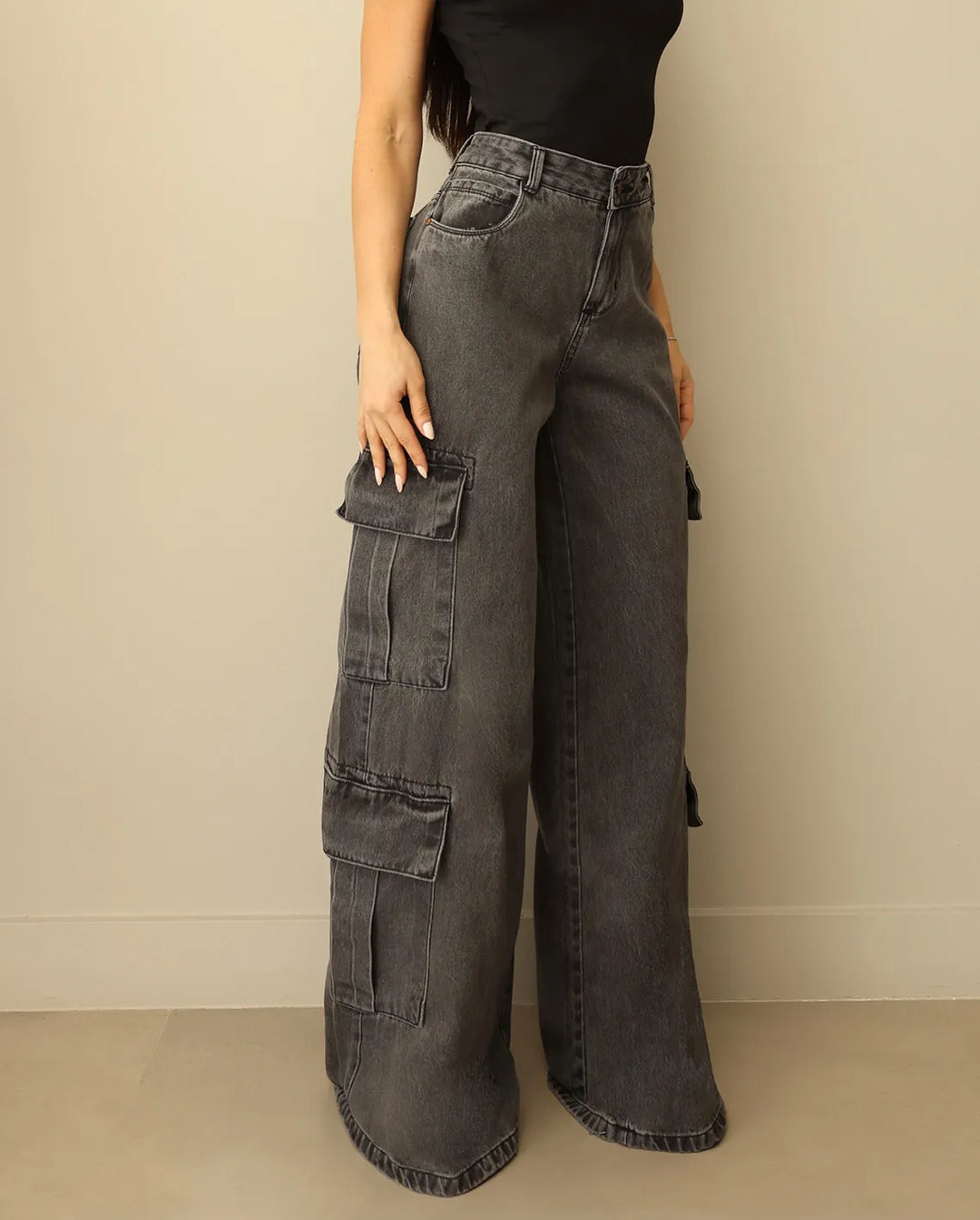 Calça Consciência Jeans Relaxed Cargo | Ana Castela 24892 (4R)