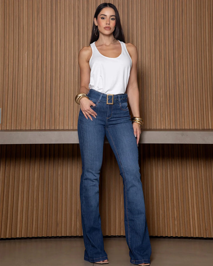 Calça Consciência Jeans Flare Cinto 24907