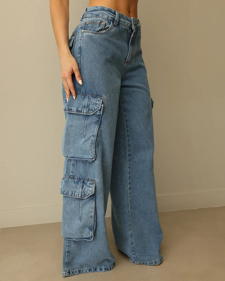 Calça Wide Leg Cargo 24957 (4N)