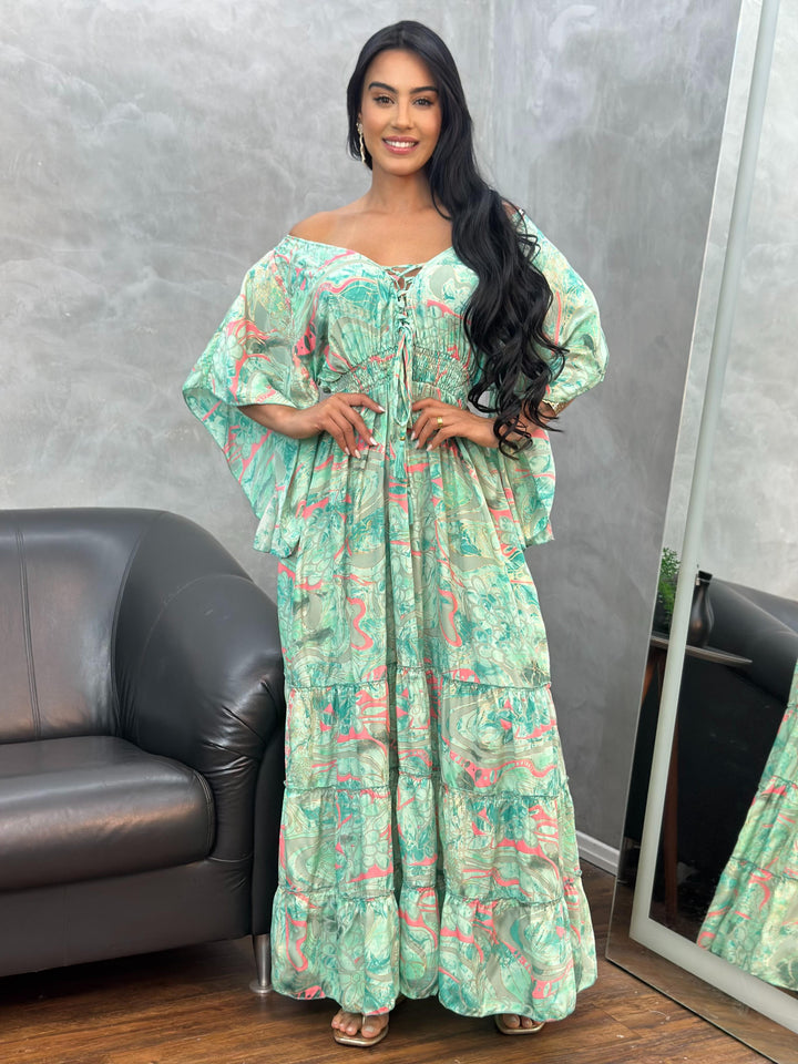 Vestido Longo Estampado 1721