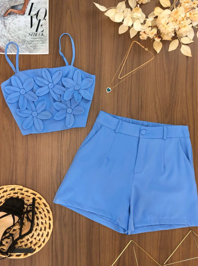 Conjunto Daisy Detalhe Flor 97042.     5J
