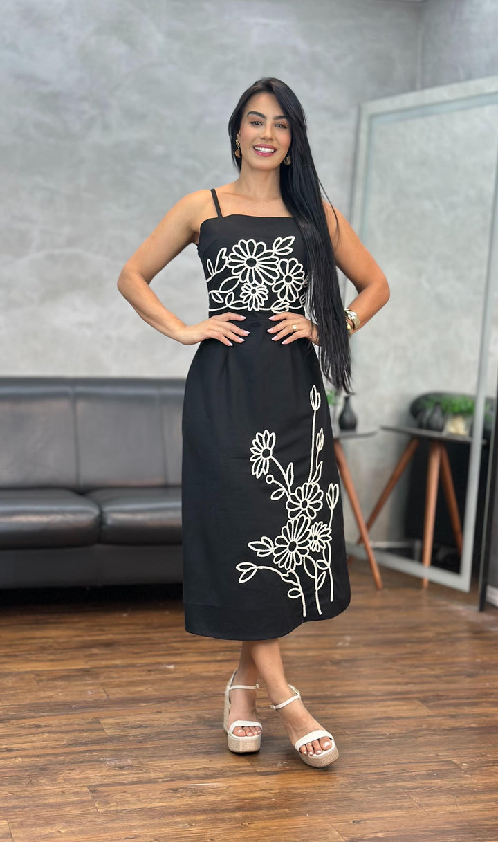 Vestido Midi Bordado X068 (3A)