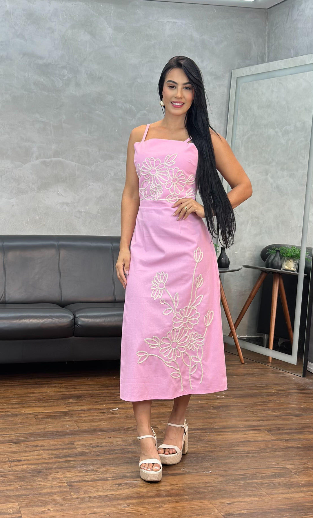 Vestido Midi Bordado X068 (3A)