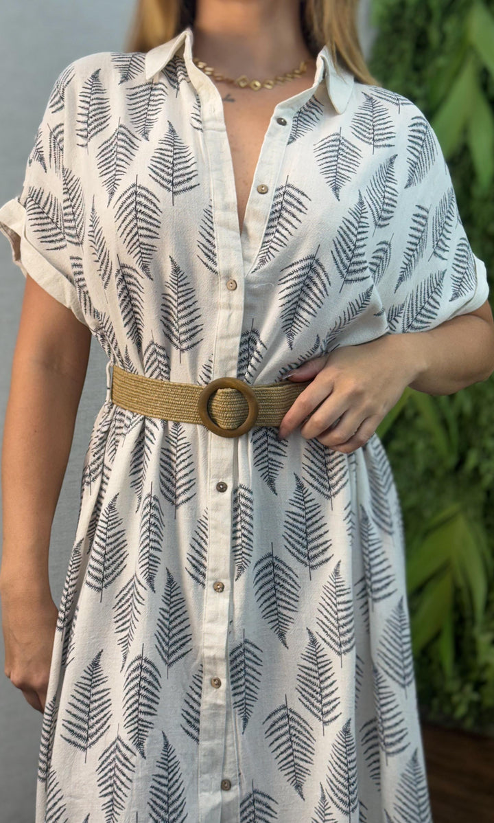 Vestido Longo Folhagens 22018