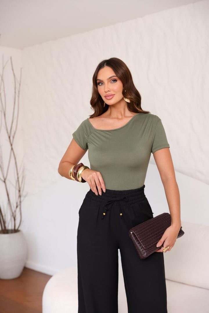Blusa Drapeada Suede X254