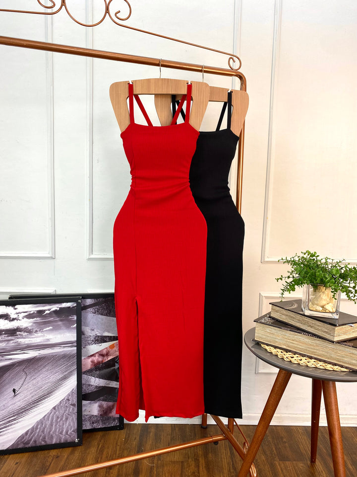 Vestido Longuete Fenda 775695