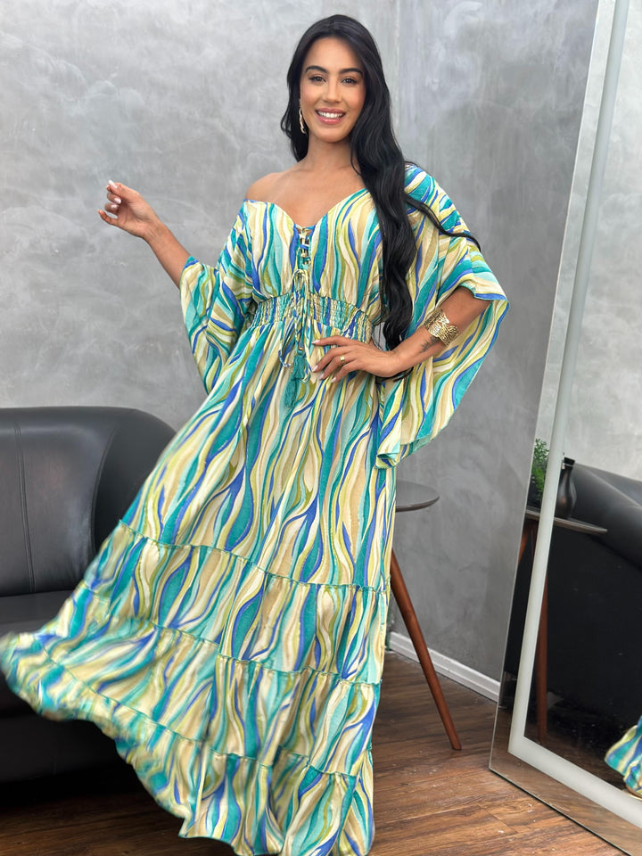 Vestido Longo Estampado 1721