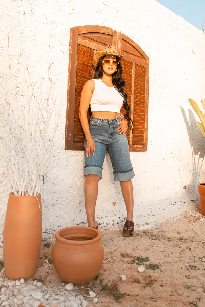 Bermuda Jeans Barra Virada 24958 (6-L)