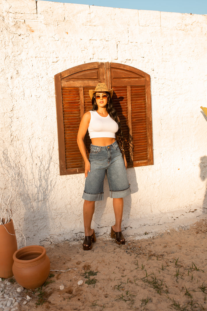 Bermuda Jeans Barra Virada 24958 (6-L)