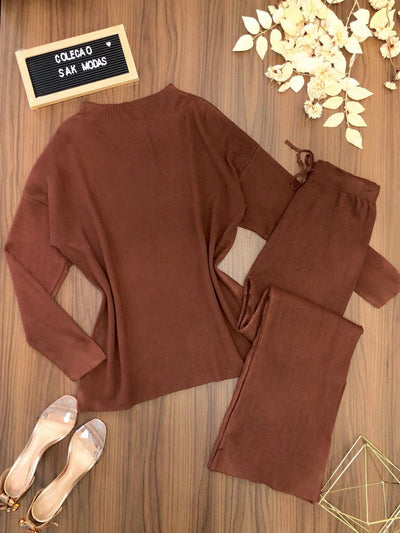 Conjunto Modal Blusa e Calça Pantalona 5815. 5L
