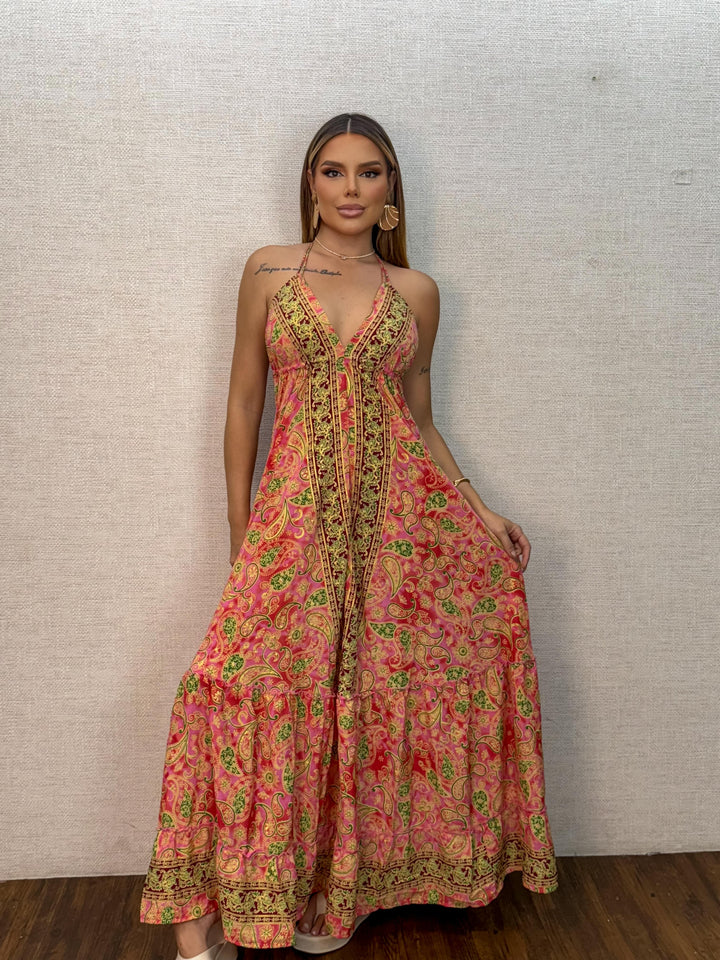 Vestido Longo Indiano Decote 3152 (3-A)