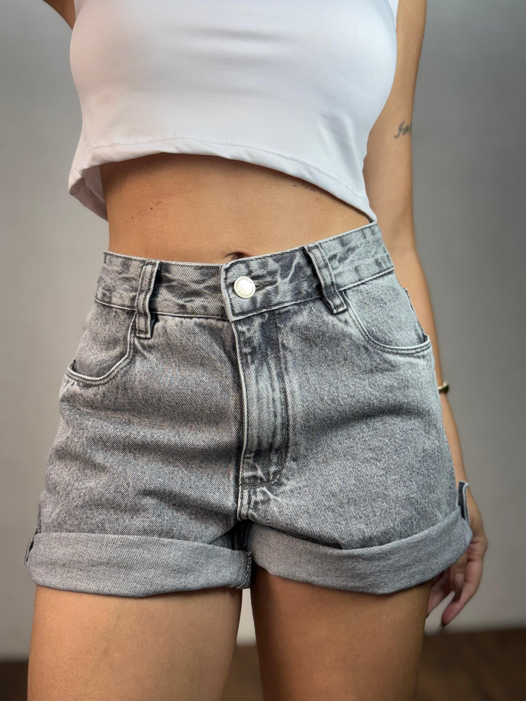 Short Jeans Barra Dobrada 24276. (6-E-F)