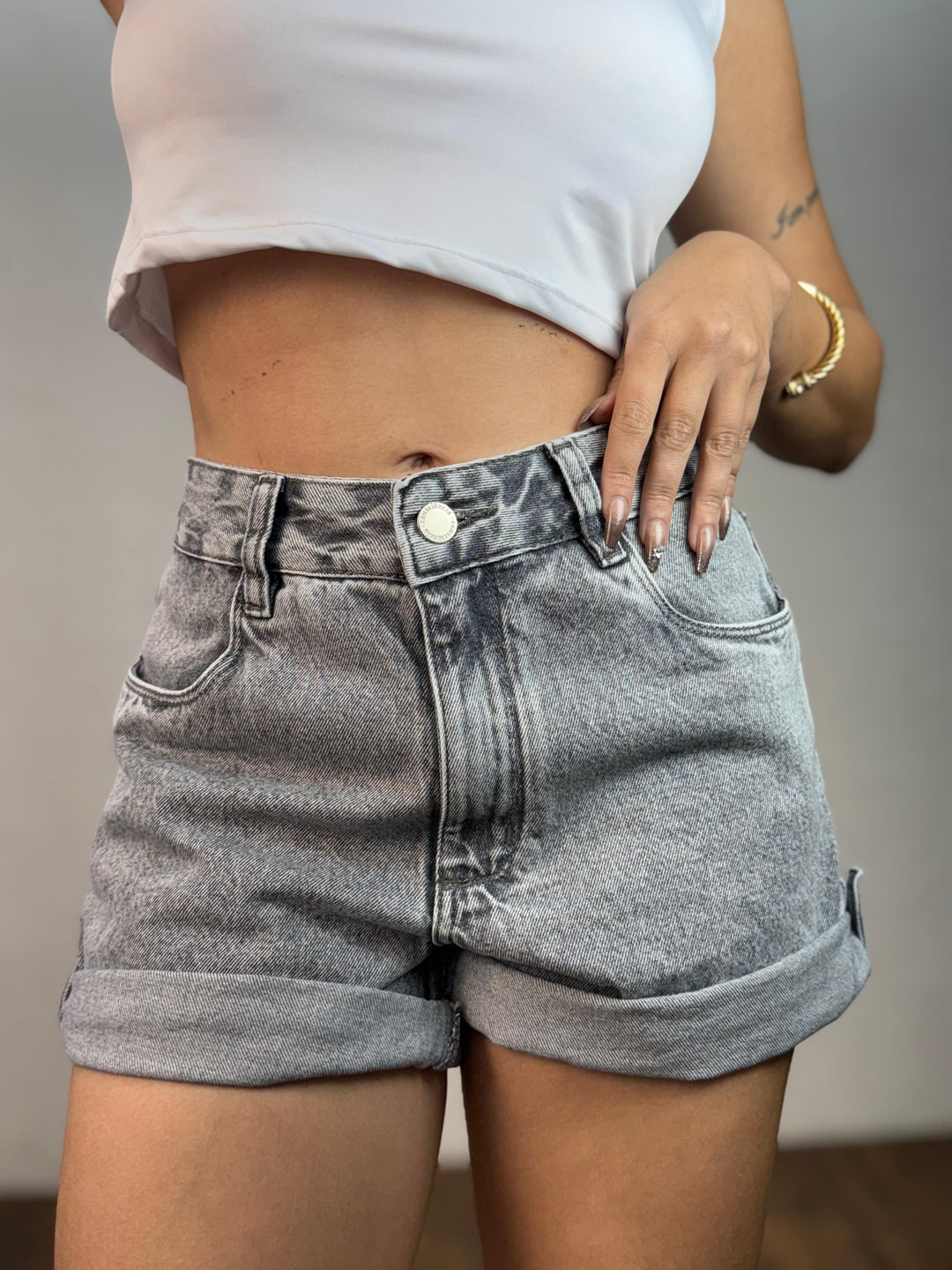 Short Jeans Barra Dobrada 24276. (6-E-F)