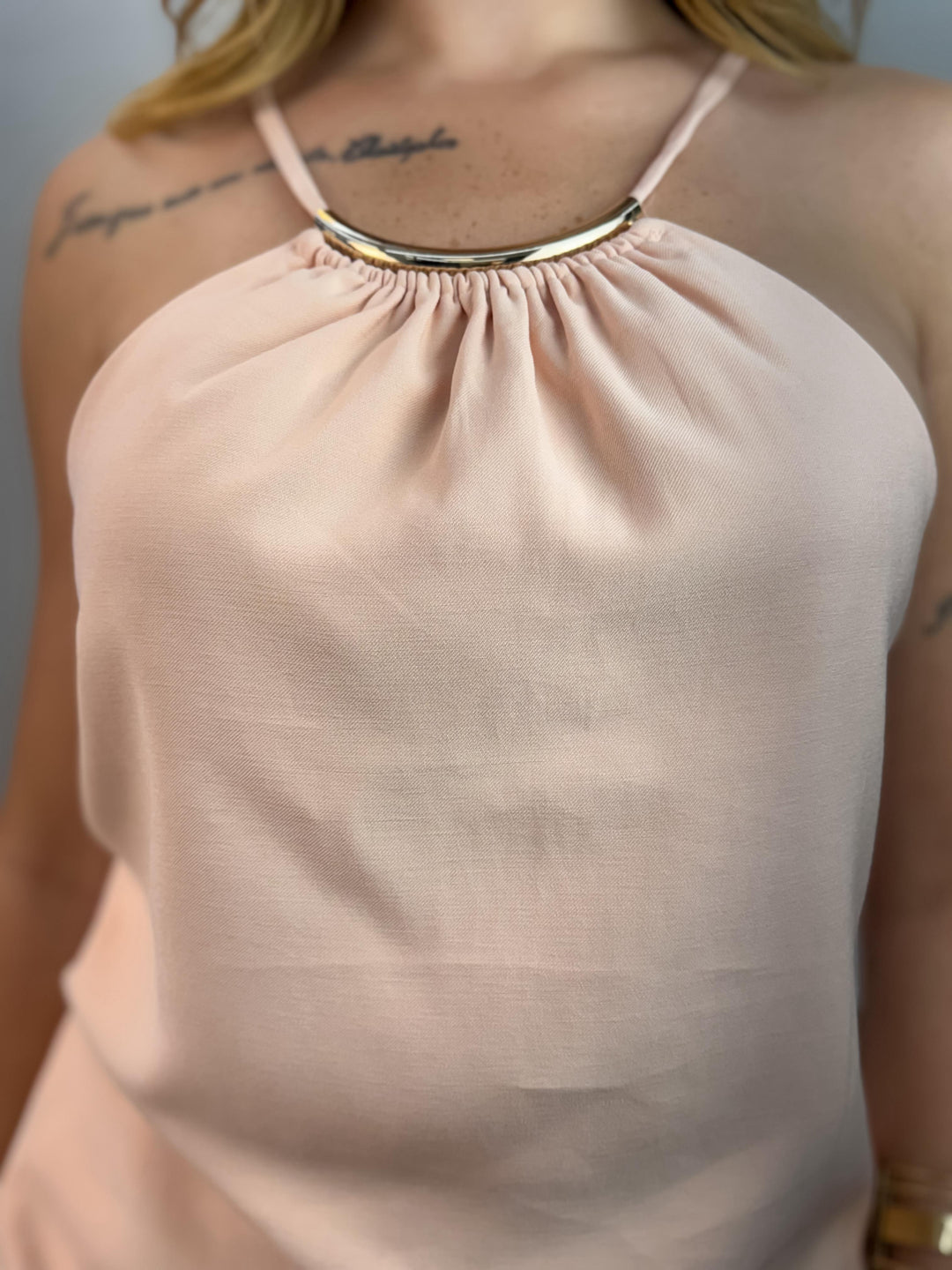 Conj. Blusa Detalhe Frontal Amarração e Calça Pantalona 2209 (5J)