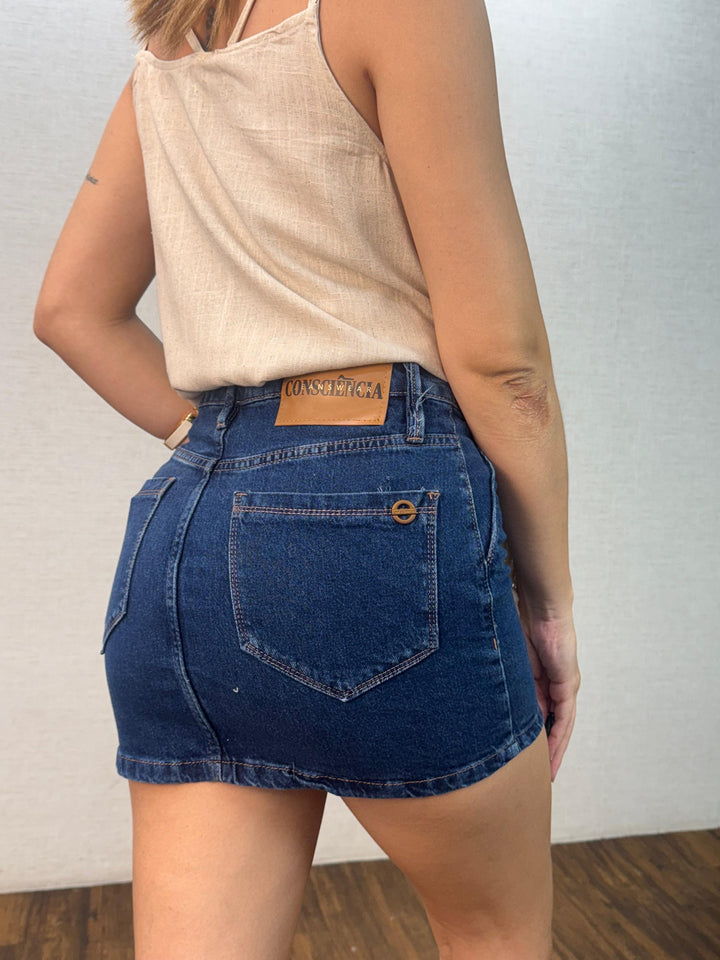 Mini Saia Jeans 24947. (6-N)