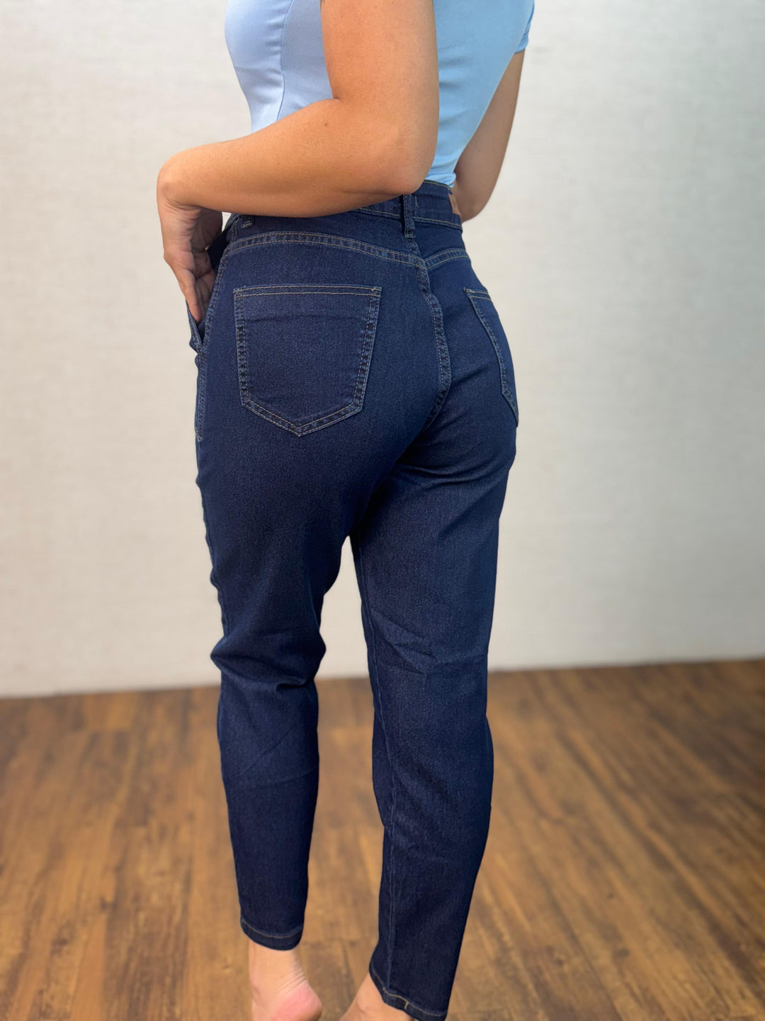 Claça Jeans Mom Nervura 7966/1015AB. (4-I)