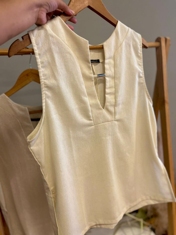 Blusa Linho Decote V 26032