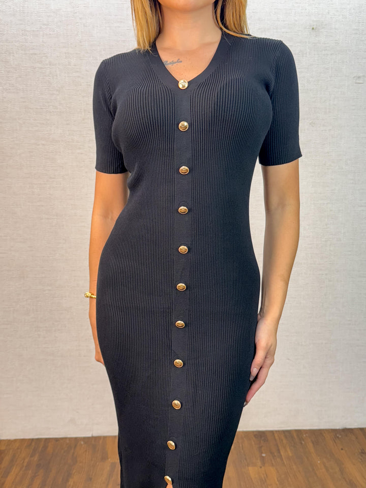 Vestido Modal Botões X565. (3-H)