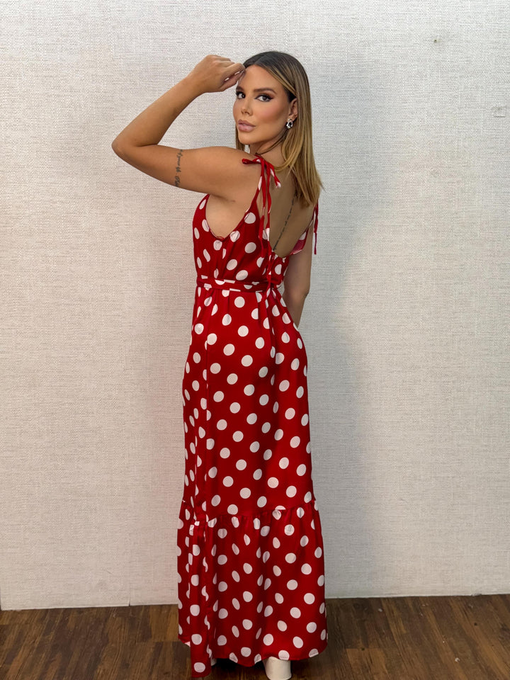 Vestido Longo Poá 990114. (3-F)