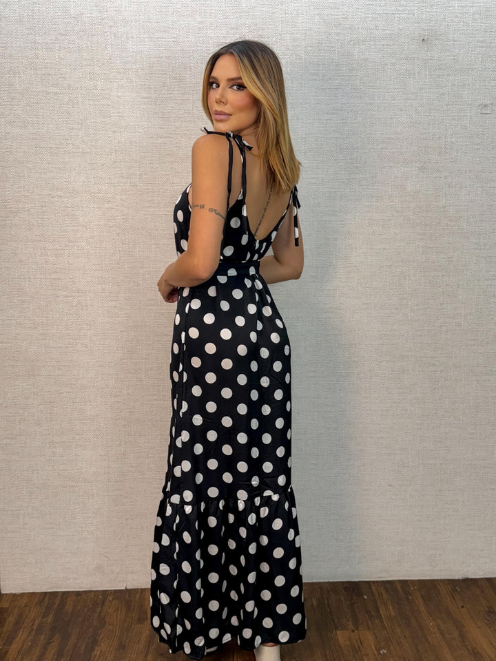 Vestido Longo Poá 990114. (3-F)