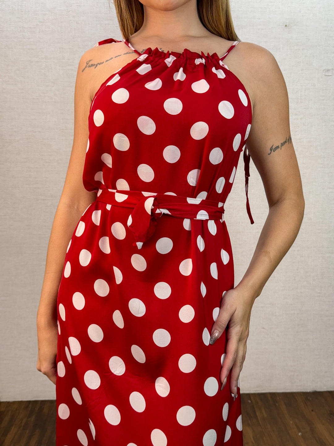 Vestido Longo Poá 990114. (3-F)