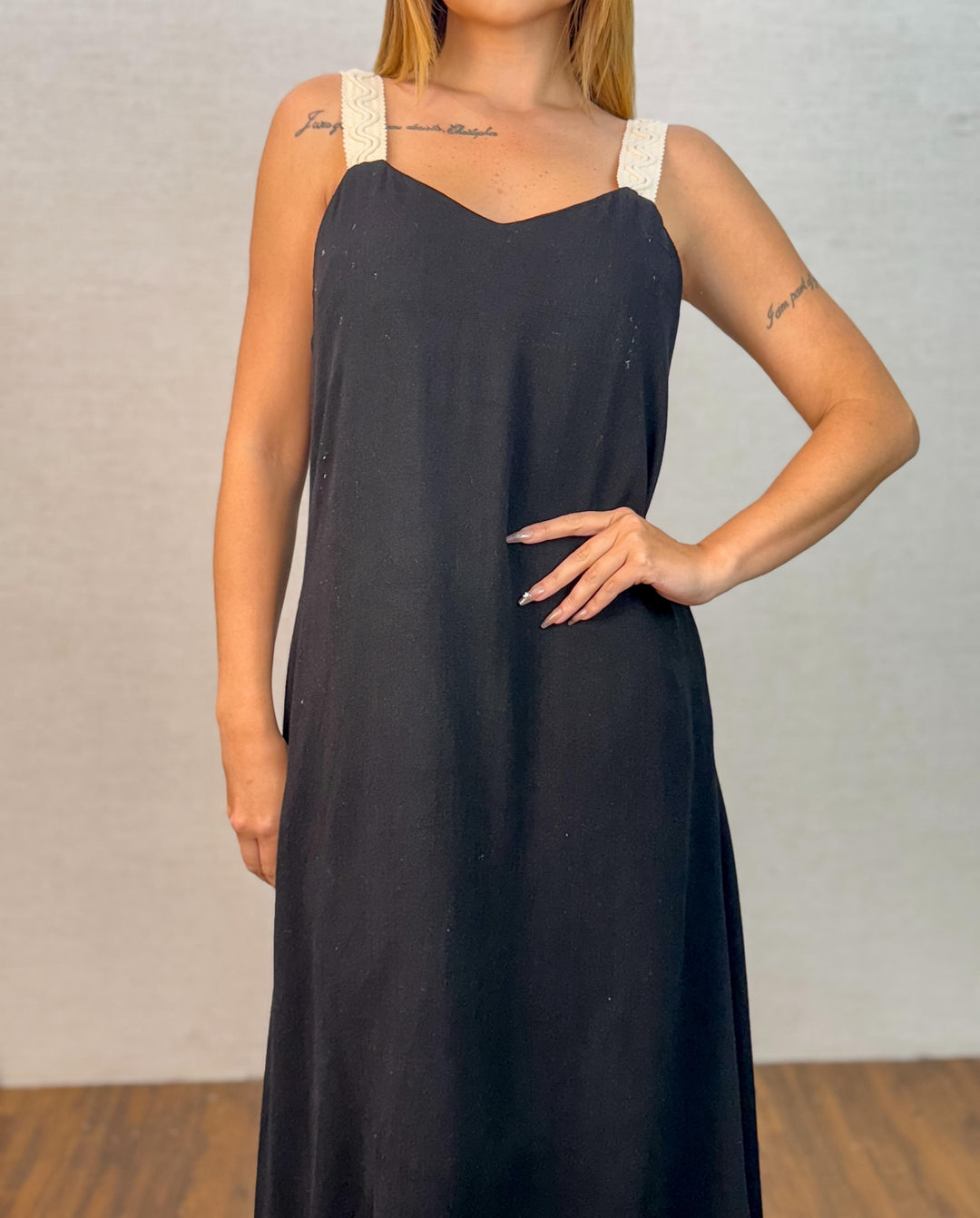 Vestido Longo Alça Bordada 1193. (3-F)