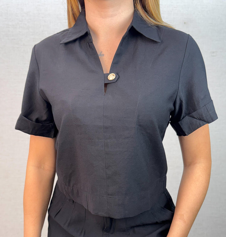 Blusa Gola V Botão 97010. (2-E)