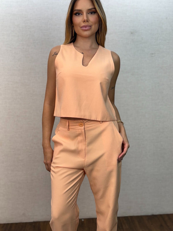 Calça Reta Bolso Fake 2224/2