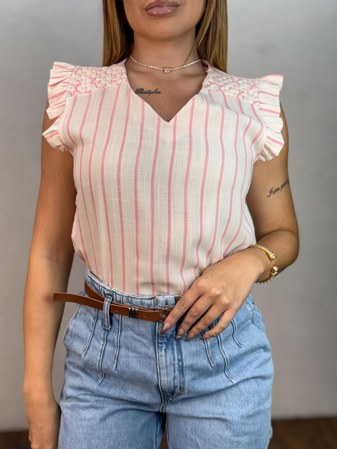Blusa Listrada Babadinho 77157. (1-F)