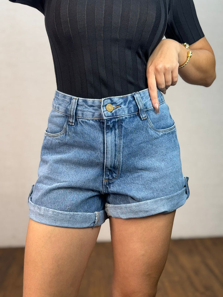 Short Jeans Barra Dobrada 24276. (6-E-F)