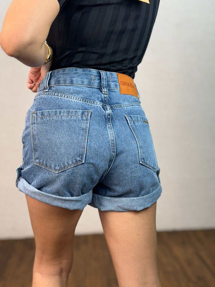 Short Jeans Barra Dobrada 24276. (6-E-F)