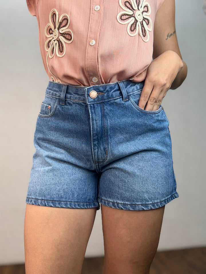 Short Jeans Mom Básico 70101. (6-M)