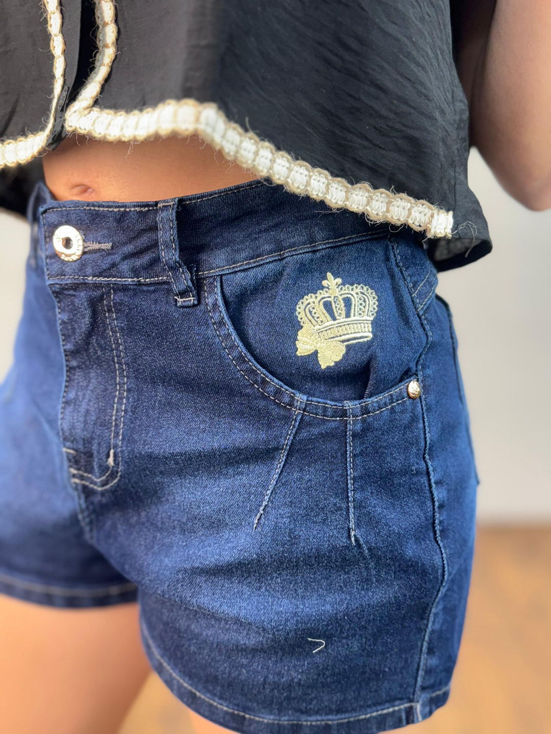 Short Bordado Coroa 7760/1003A (6I)