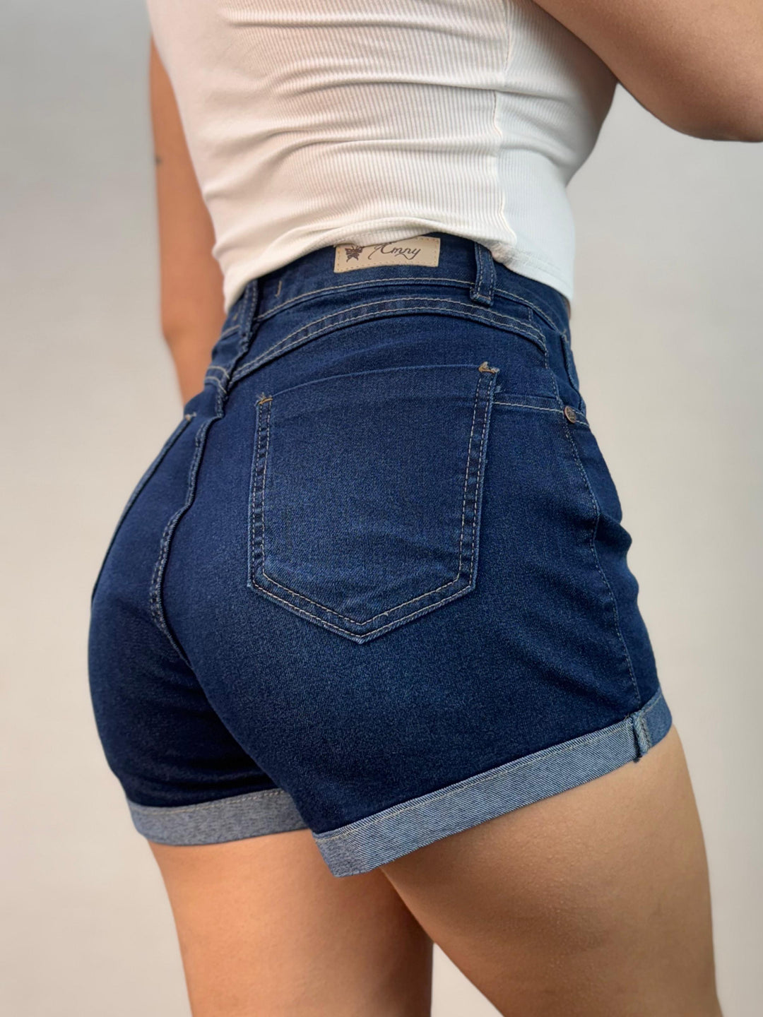 Short Jeans Bordado Cereja 7761/1003 B. (6-J)