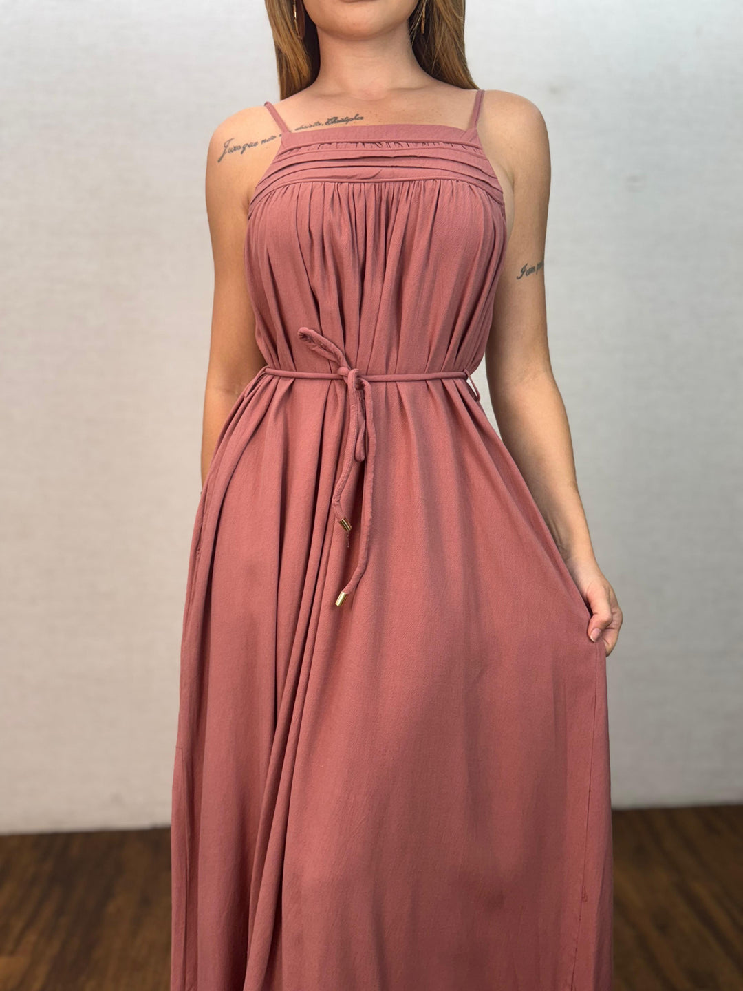Vestido Amplo Midi com Pregas 66413 (3J)