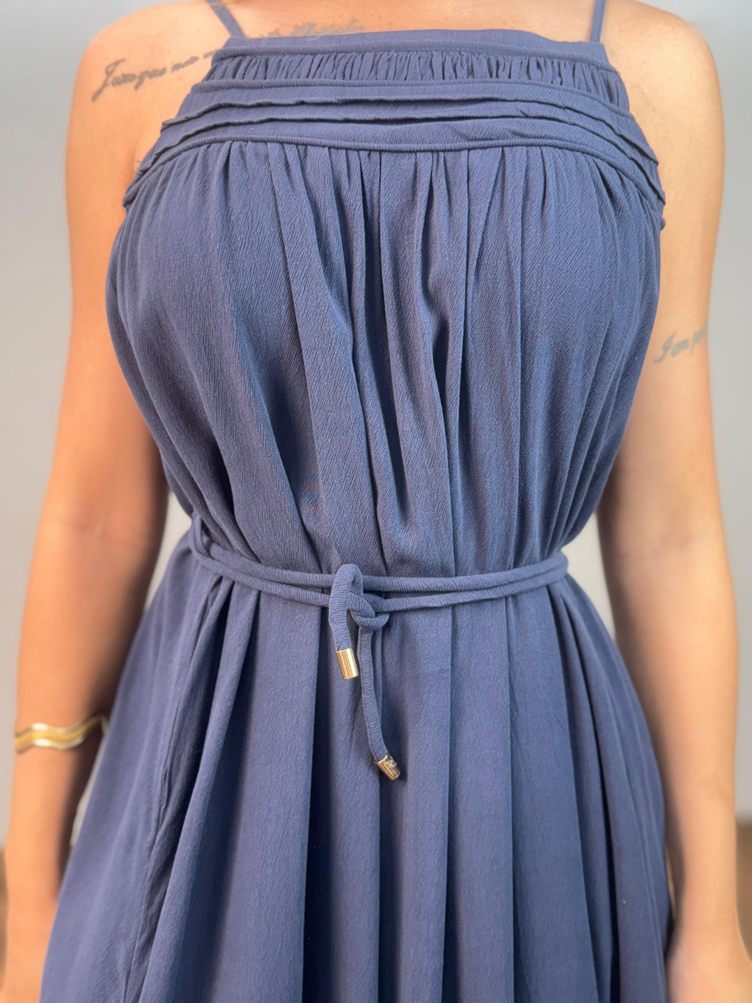 Vestido Amplo Midi com Pregas 66413 (3J)