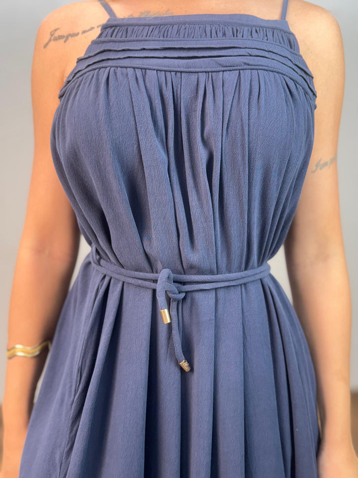 Vestido Amplo Midi com Pregas 66413 (3J)