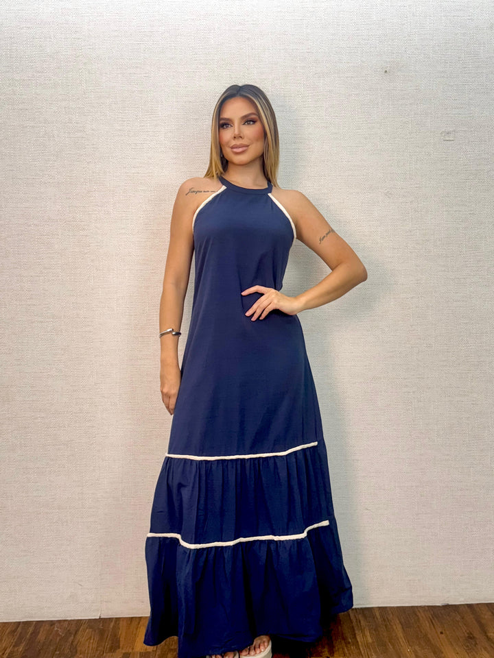 Vestido Longo Detalhe Corda 990161 (3B)