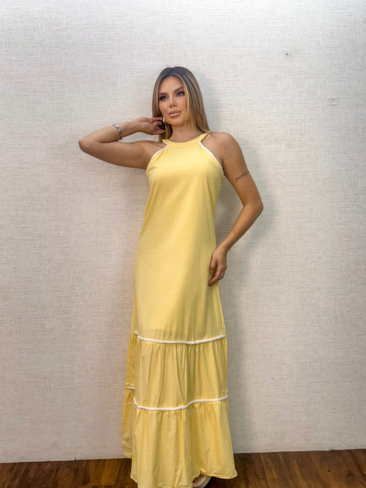 Vestido Longo Detalhe Corda 990161 (3B)