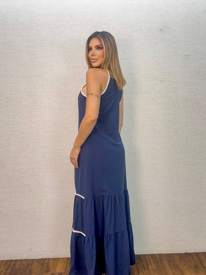 Vestido Longo Detalhe Corda 990161 (3B)