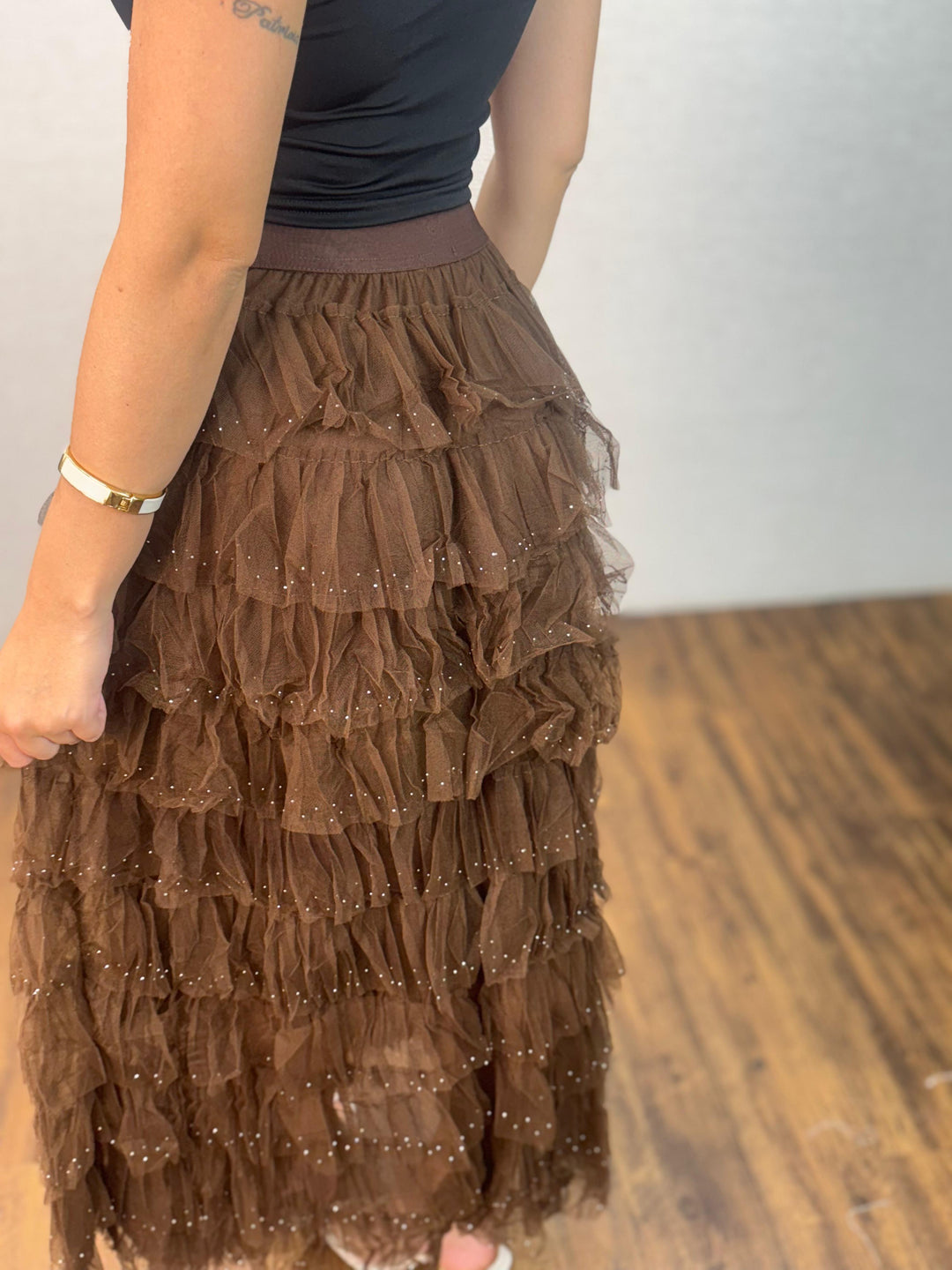 Saia Tule Camadas Brilho 65452