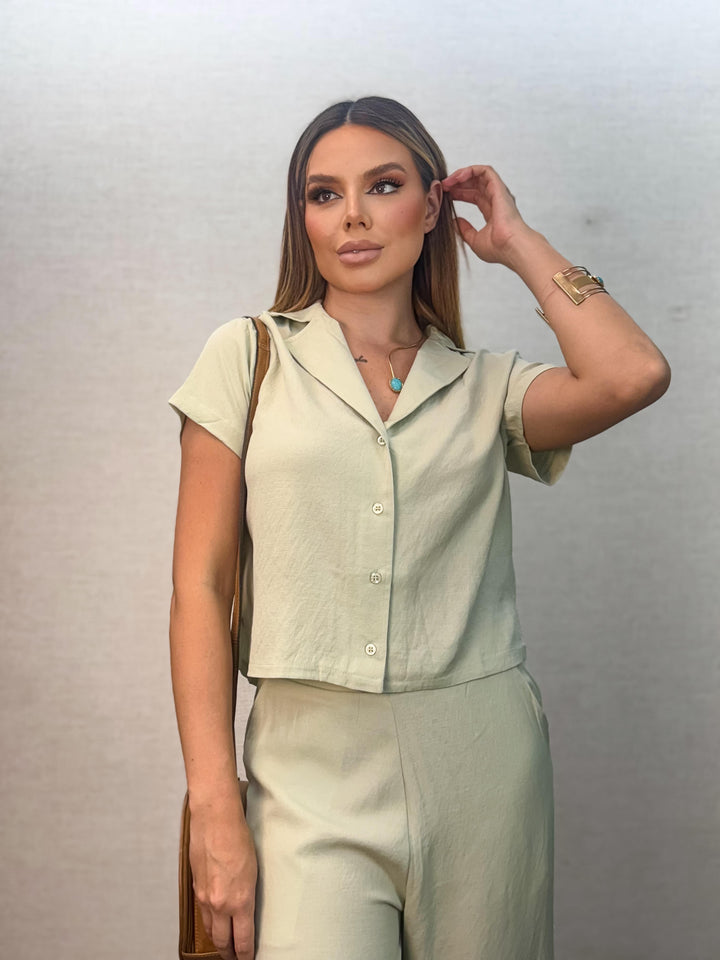 Camisa Cropped Manga Curta 26001. (1-J)