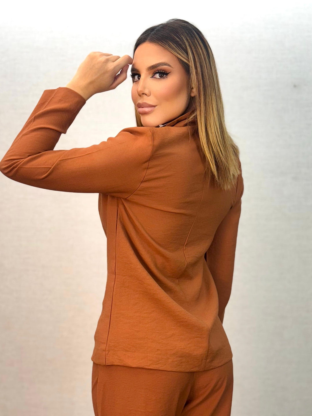Blazer Alfaiataria Bolso Fake 24709