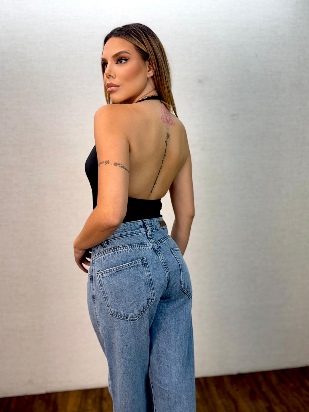 Calça Jeans Wide Leg Nervura 7972/1006 (4-H)