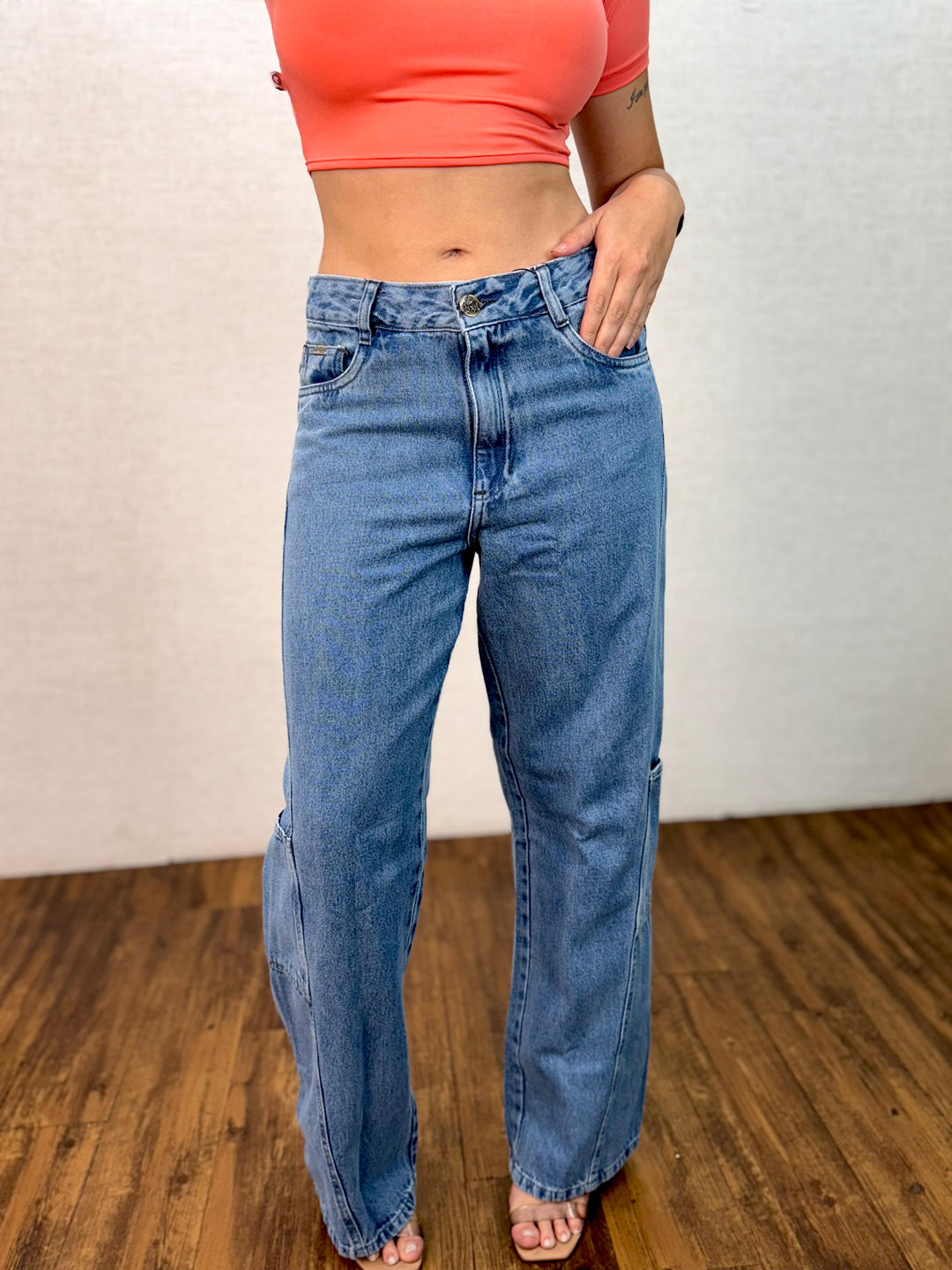 Calça Wide Leg Bolso Lateral 7981/1006 AB. (4-H)