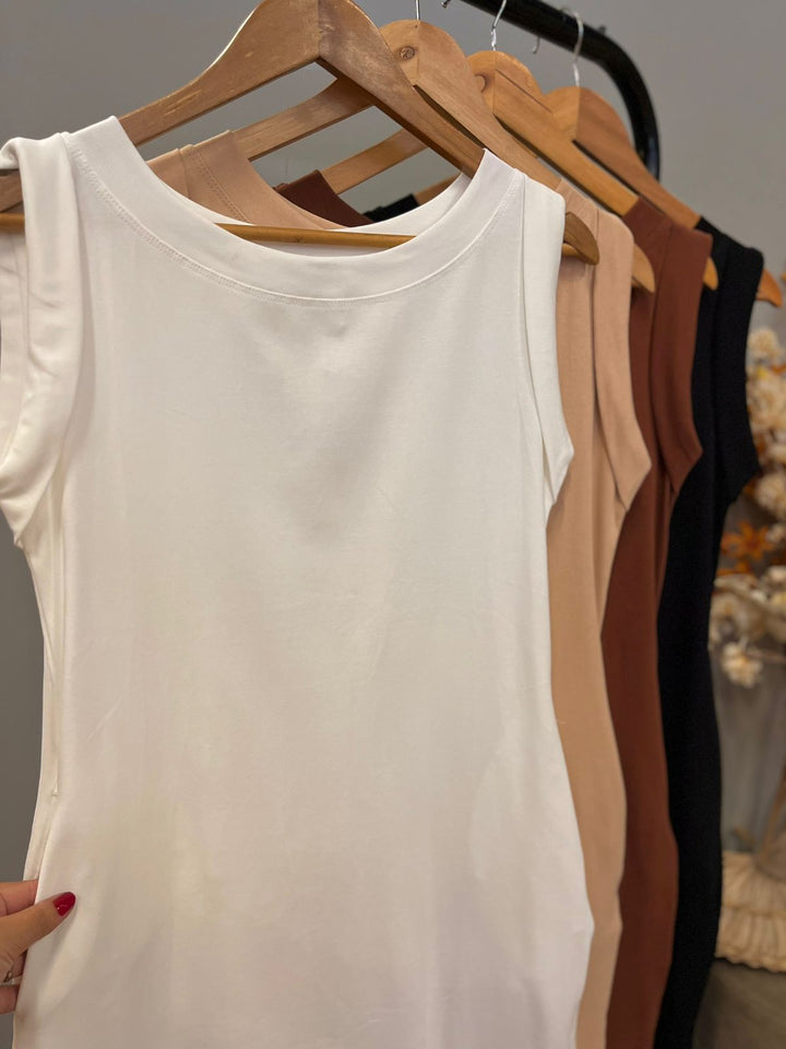 Vestido Básico Bolso Lateral 1016  (3A)