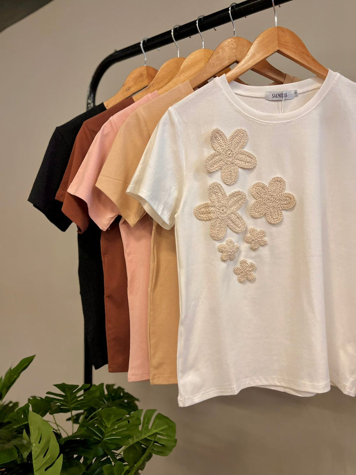 Blusa Bordado Crochê Lateral 1012  ( 1-C )