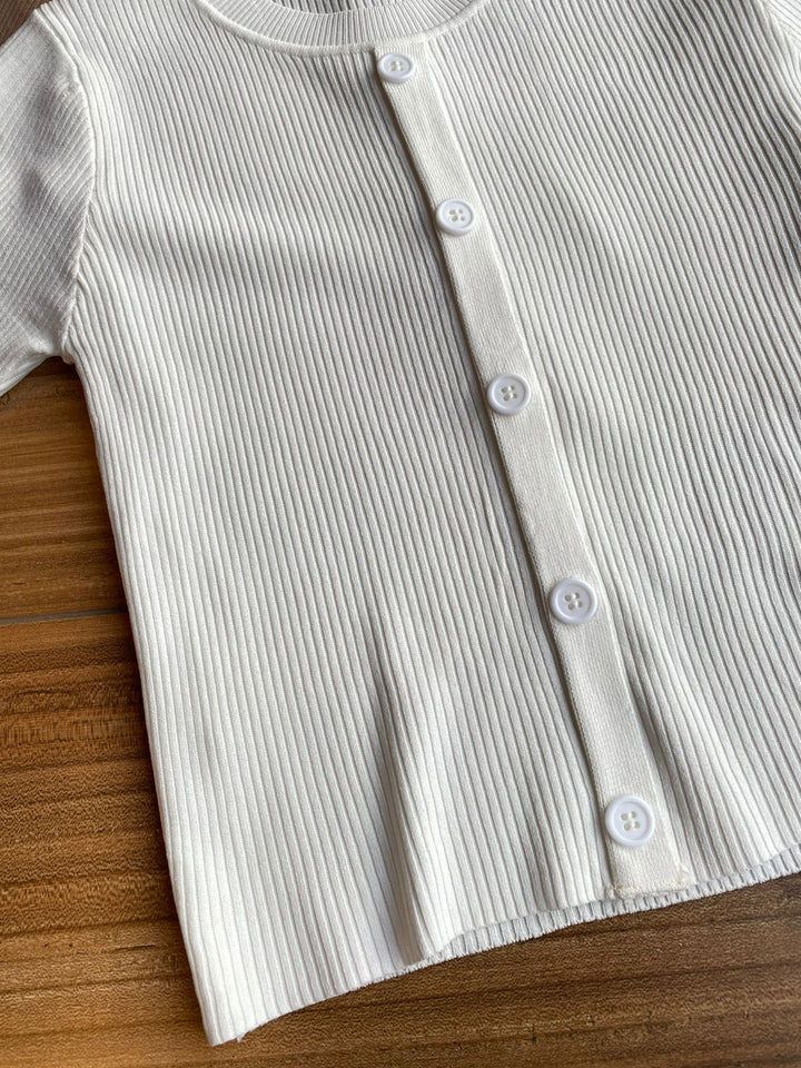 Blusa Canelada Detalhe Botão X39  ( 1-D )