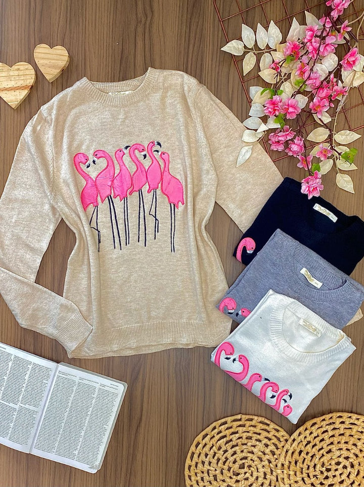 Suéter Flamingos R951   (14-k)